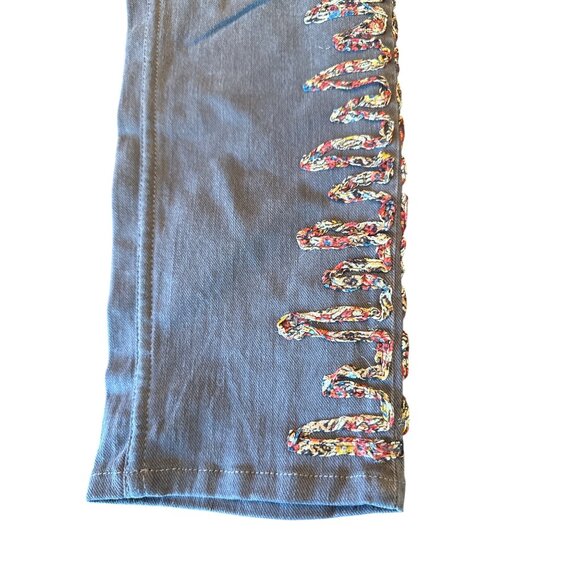 Isabel Étoile Marant Gray Jeans With Multicolor Embroidery Detail Size 36 - Picture 2 of 9